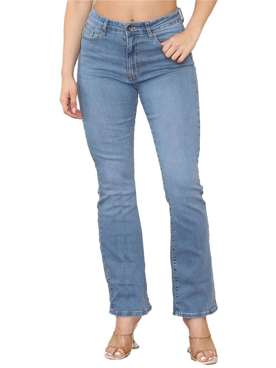 Klassische Bootcut-Jeans mit mittlerem Bund