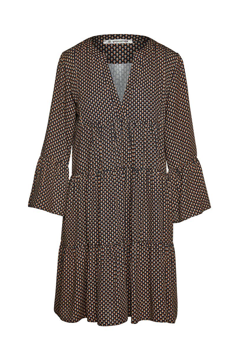 Luftiges gestuftes Kleid mit Blumenmuster