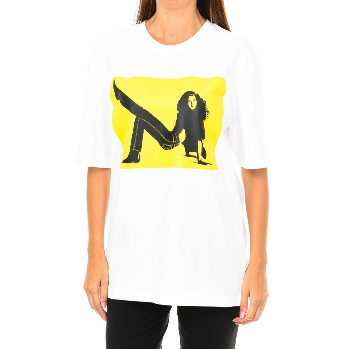 Baumwoll-Jersey T-Shirt mit Grafikprint