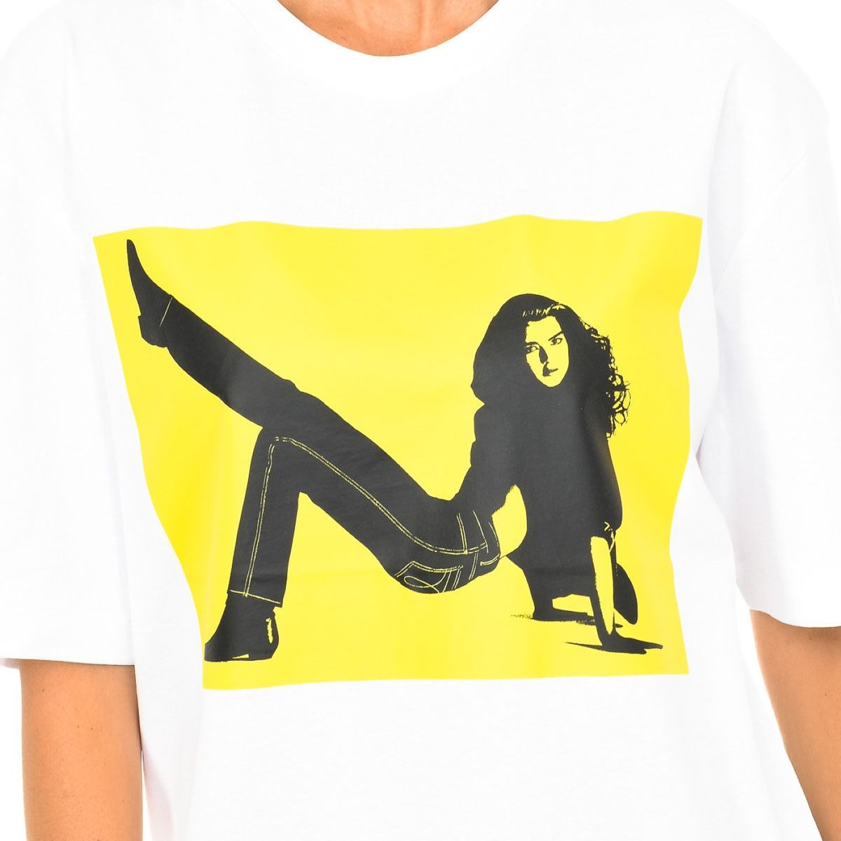 Baumwoll-Jersey T-Shirt mit Grafikprint