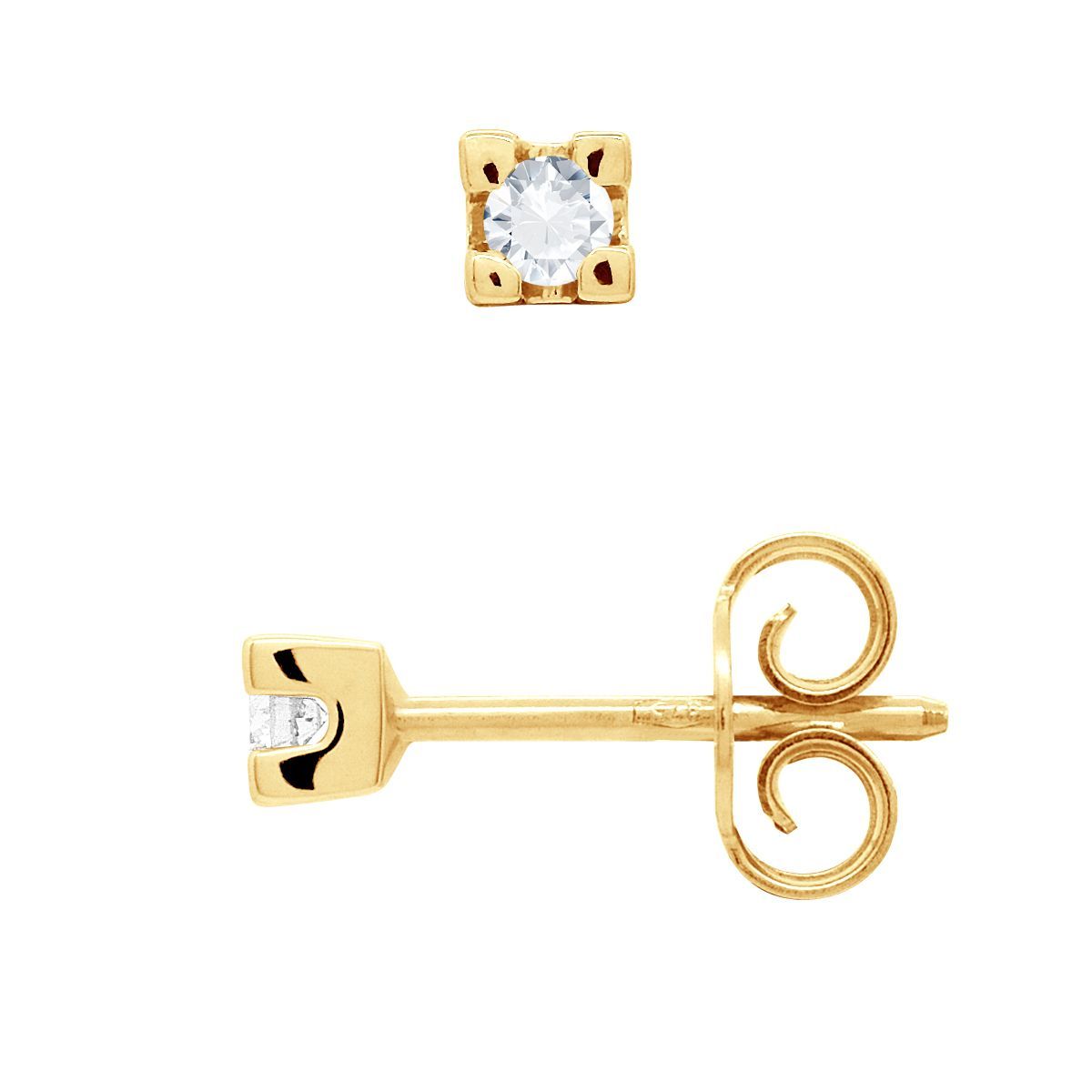 Elegante Solitär-Diamant-Ohrstecker