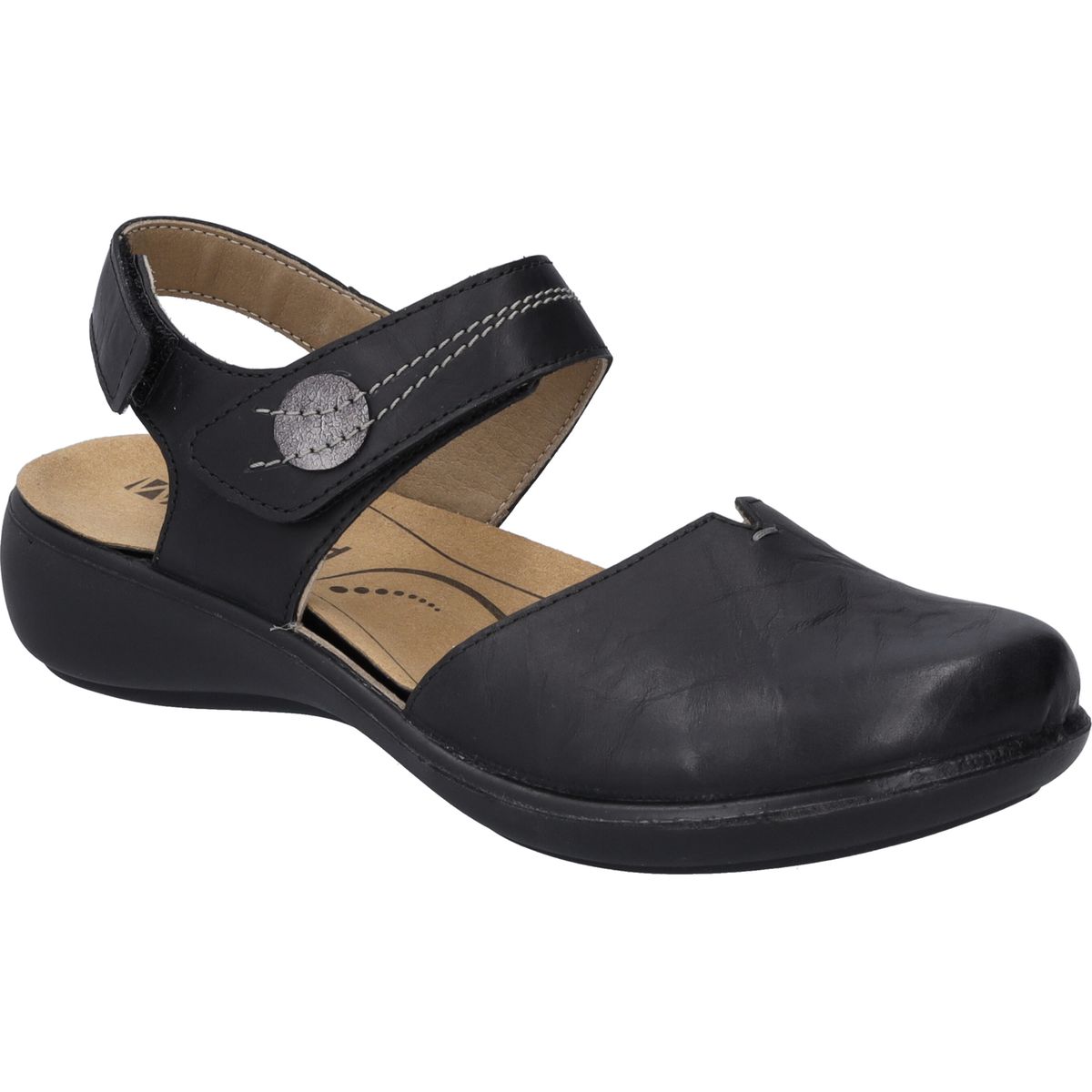 Leder-Komfortsandale mit Riemen