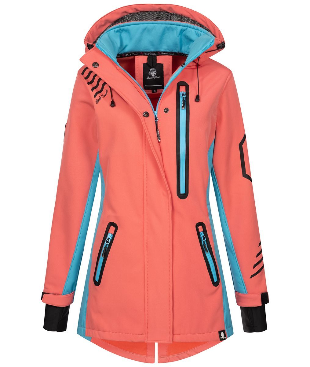 Technischer Softshell-Parka in Langform