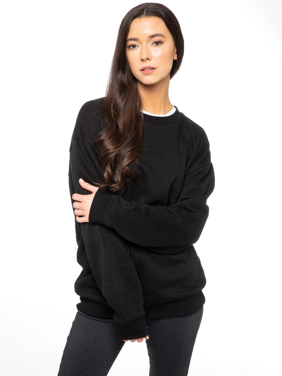 Oversized Crewneck aus gebürstetem Fleece