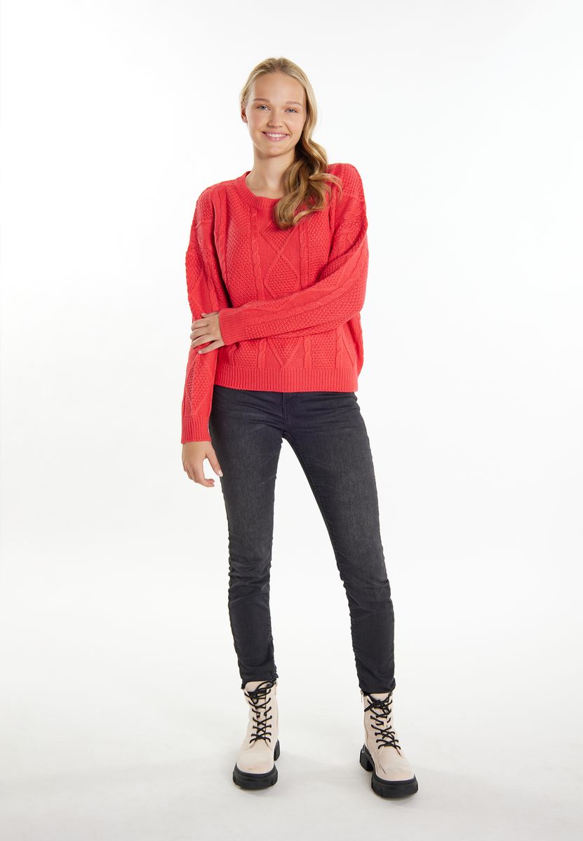 Muster-Mix Zopfstrickpullover