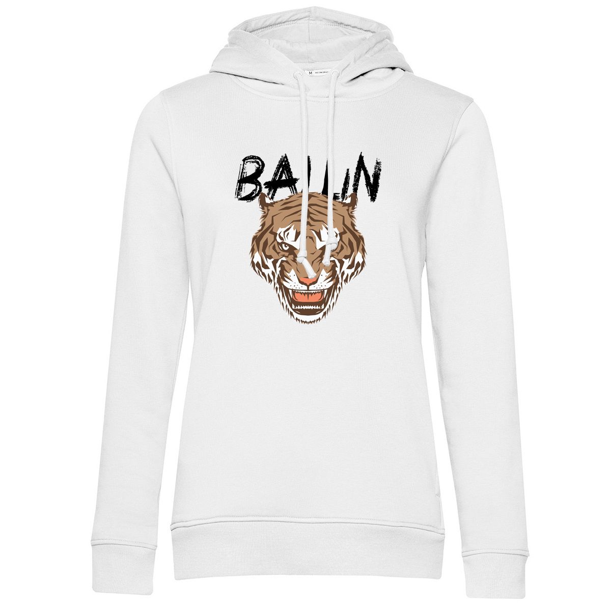 Kapuzenpullover mit grafischem Tigerprint