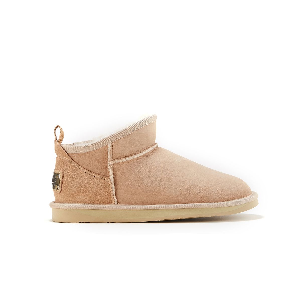 Ultrakurze Lammfell Stiefeletten