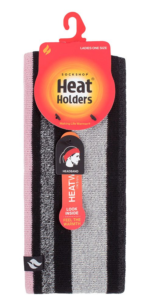 Gestreiftes Thermo-Stirnband mit Fleecefutter