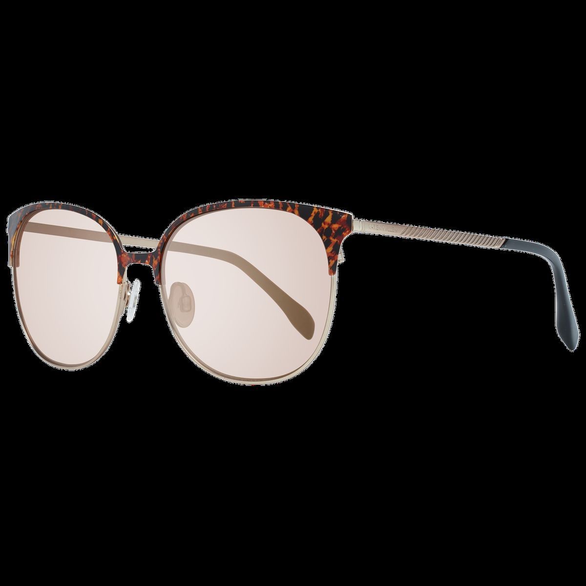 Elegante Browline-Sonnenbrille mit Schildpatt-Muster