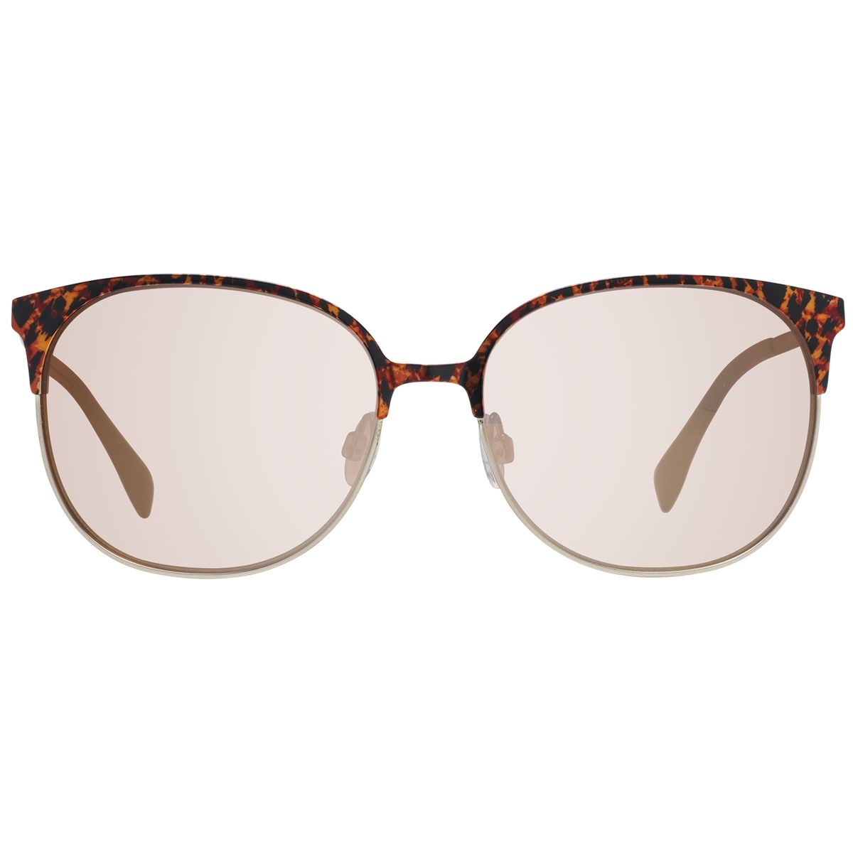 Elegante Browline-Sonnenbrille mit Schildpatt-Muster