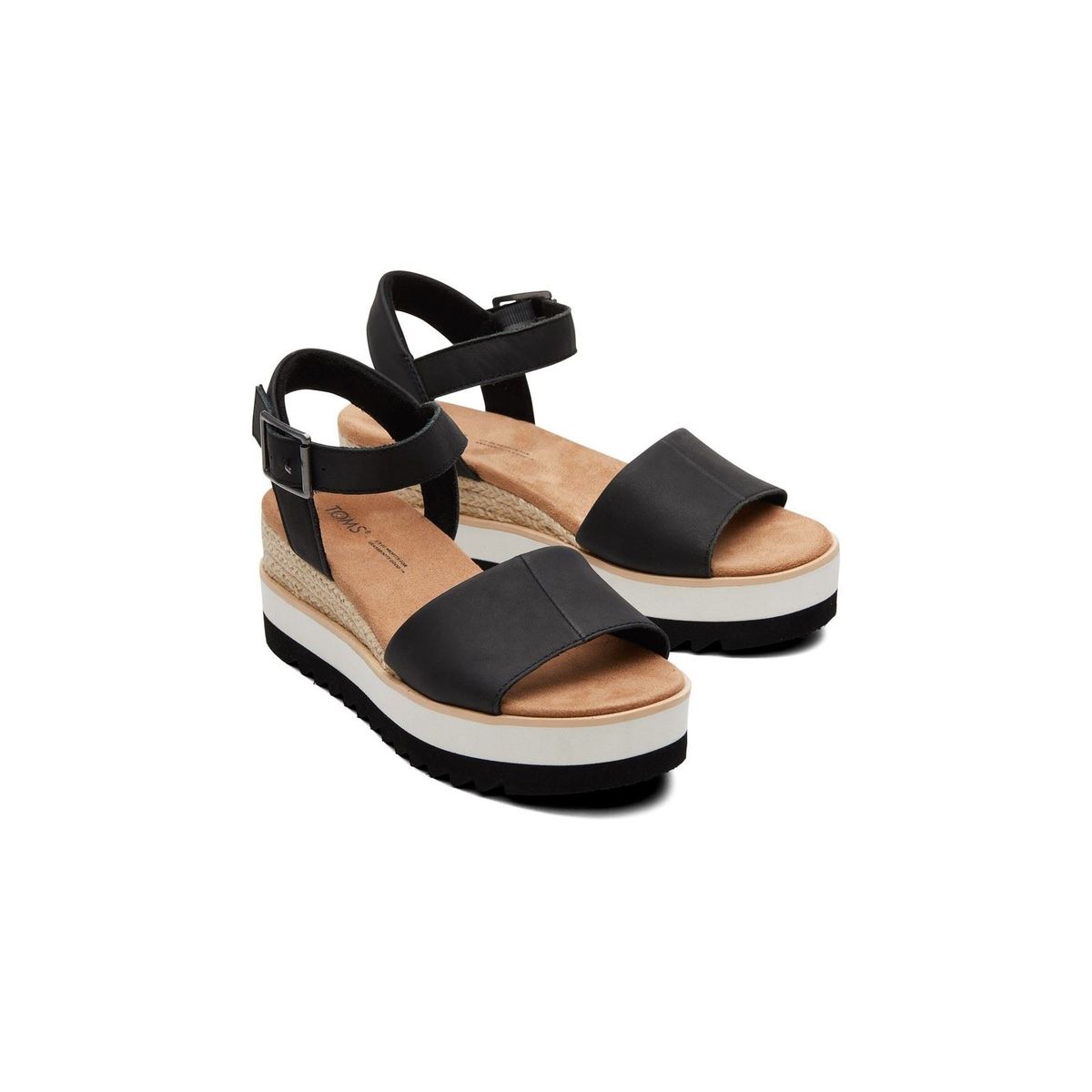 Plateau-Keilsandalen aus Leder