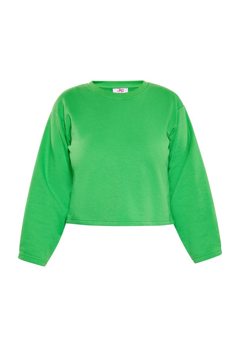Kurzes Sweatshirt mit Rundhalsausschnitt