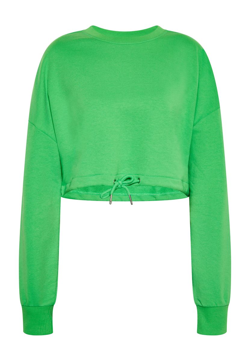 Kurzes Sweatshirt mit Rundhalsausschnitt