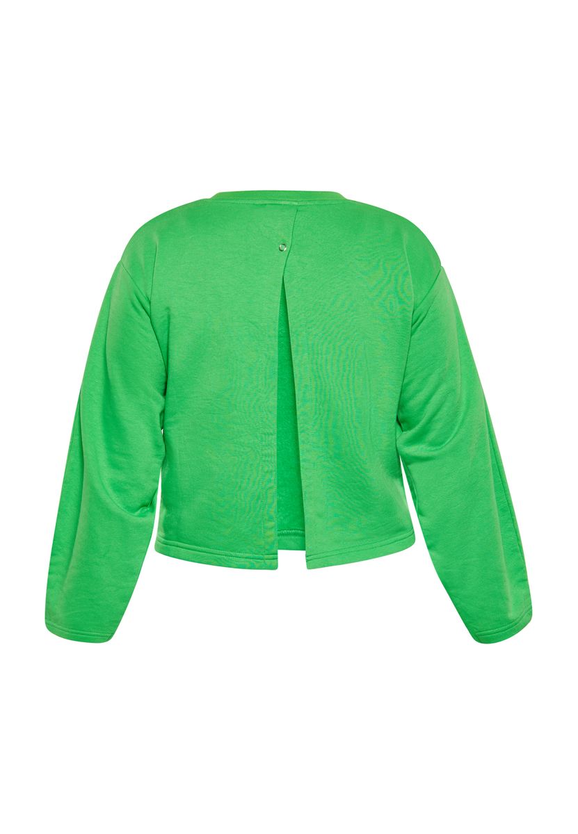 Kurzes Sweatshirt mit Rundhalsausschnitt