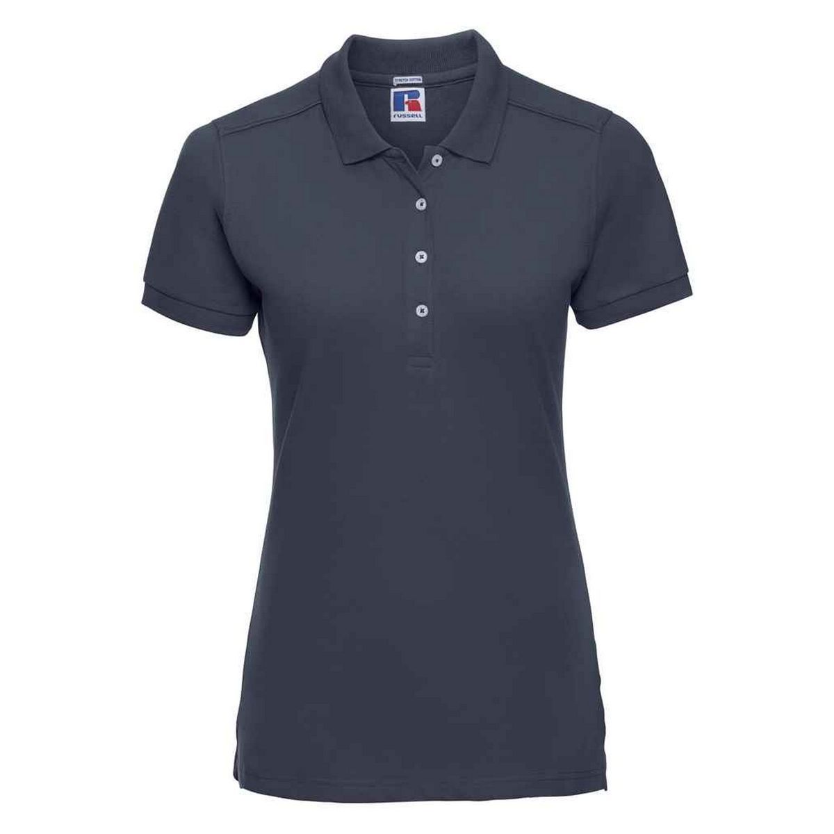 Kurzärmeliges Stretch-Baumwoll-Poloshirt