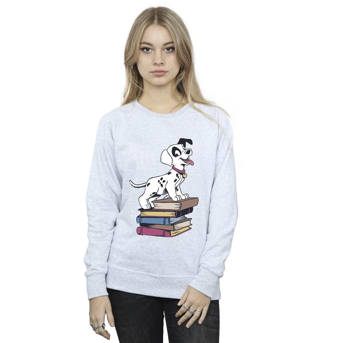 Sweatshirt mit Dalmatiner und Büchern