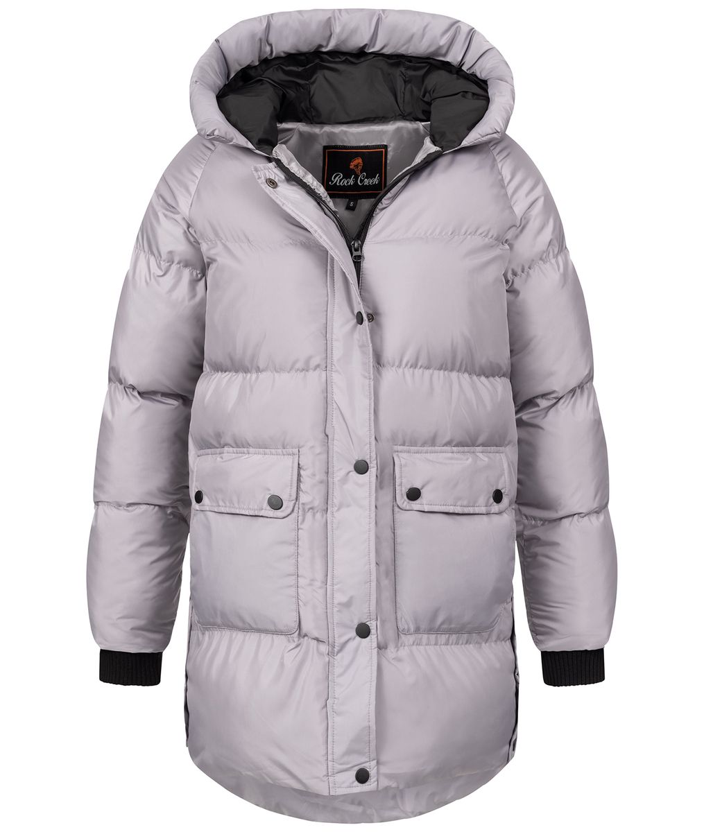 Oversize Steppmantel mit Kapuze