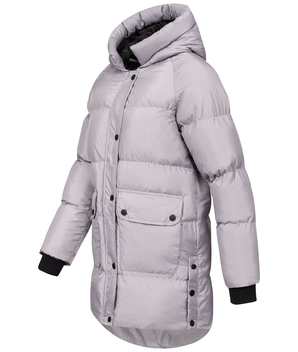 Oversize Steppmantel mit Kapuze