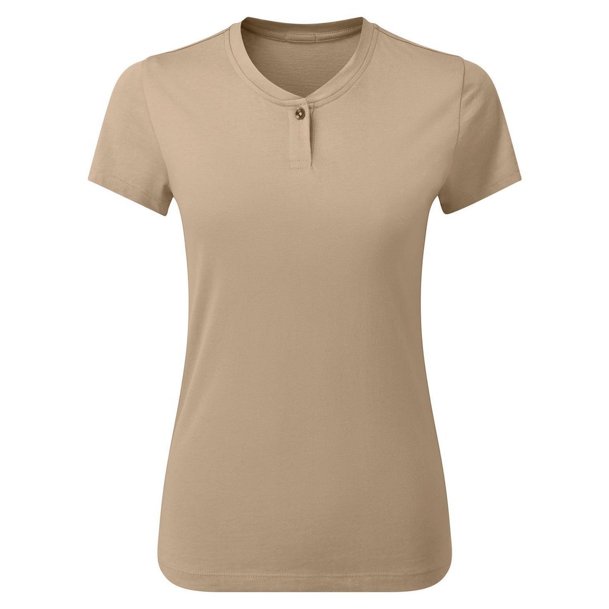 Kurzärmeliges Henley T-Shirt aus Baumwolle