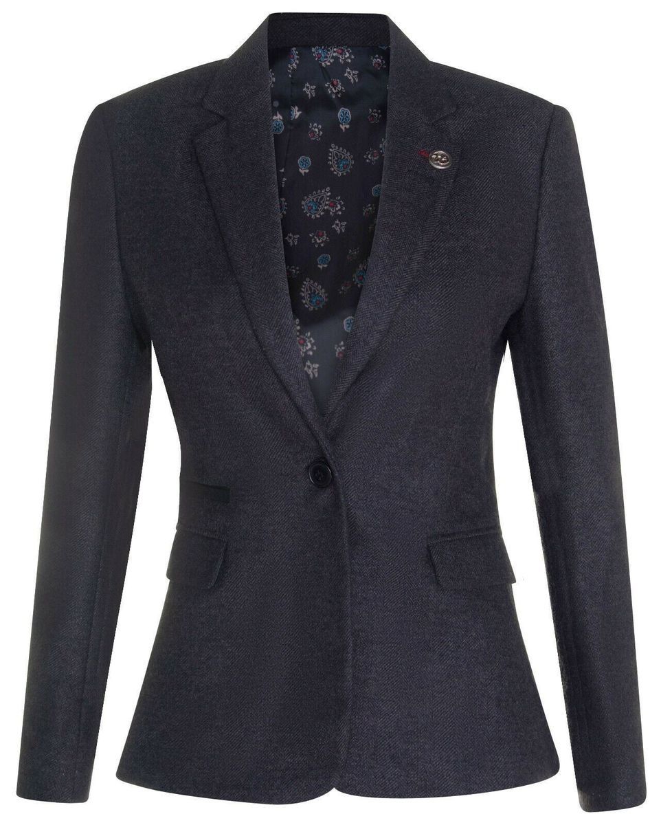 Vintage-Blazer aus Fischgrät-Tweed