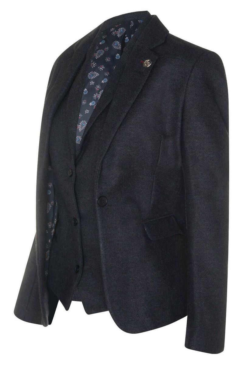Vintage-Blazer aus Fischgrät-Tweed