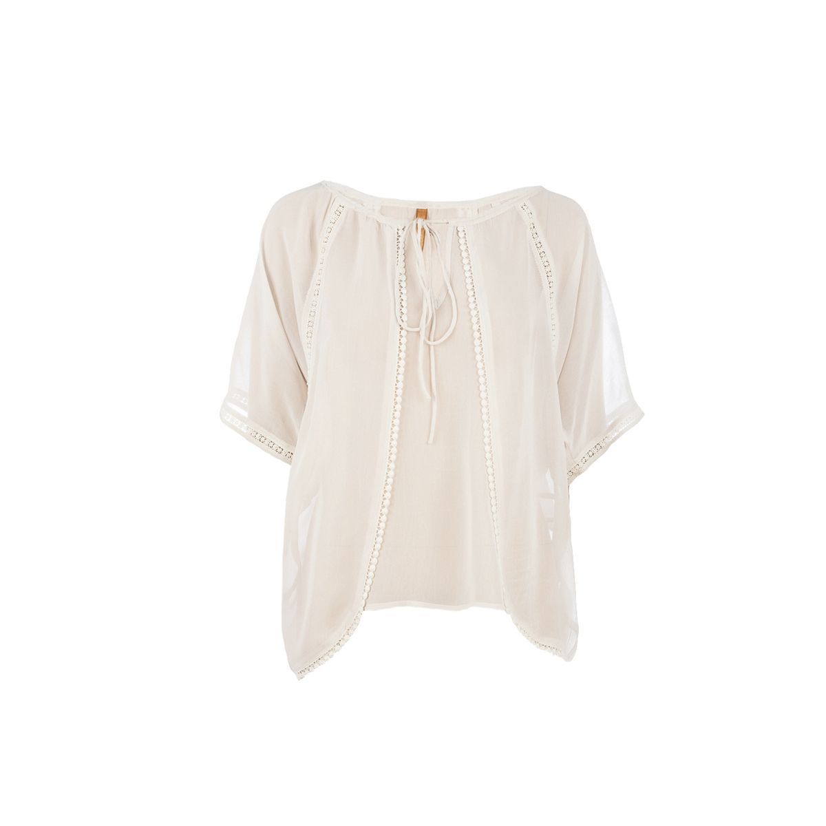 Luftige Boho-Bluse mit Häkeldetails