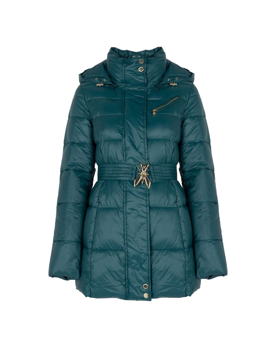 Gesteppte Daunenjacke mit Taillengürtel
