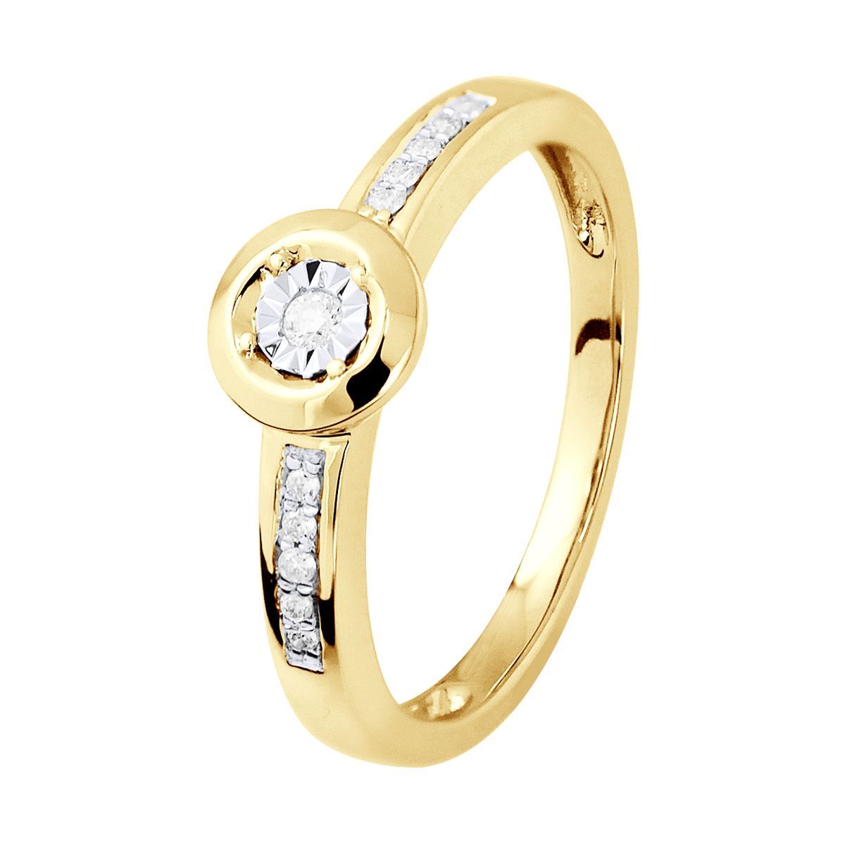 Eleganter Illusions-Diamant-Solitär