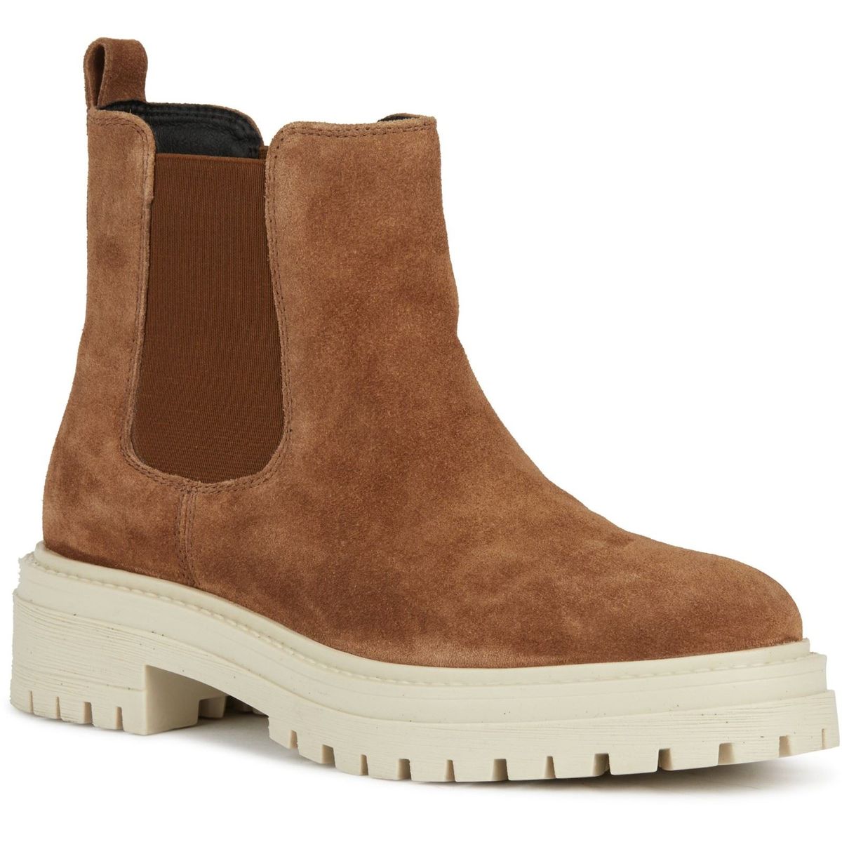 Chelsea-Boots aus Veloursleder mit Profilsohle