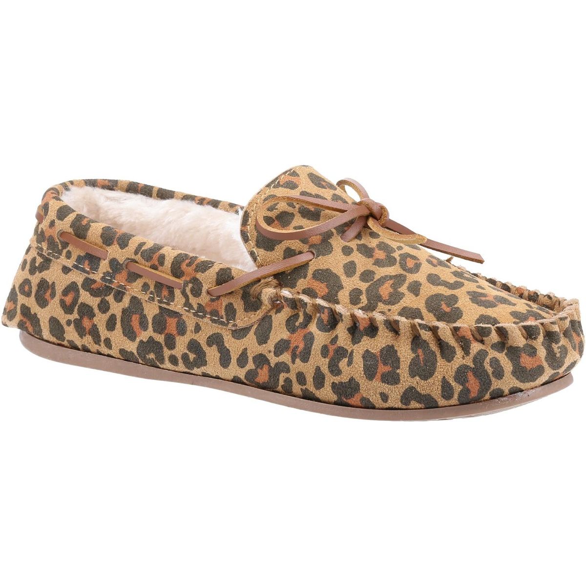 Leoparden-Mokassins aus Wildleder