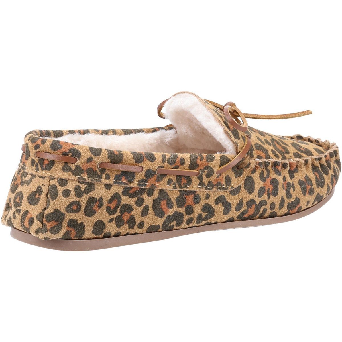 Leoparden-Mokassins aus Wildleder