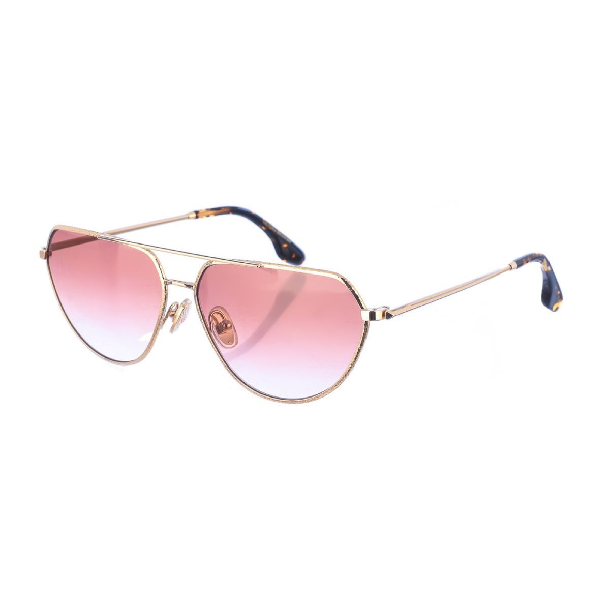 Geometrische Sonnenbrille mit Metallrahmen