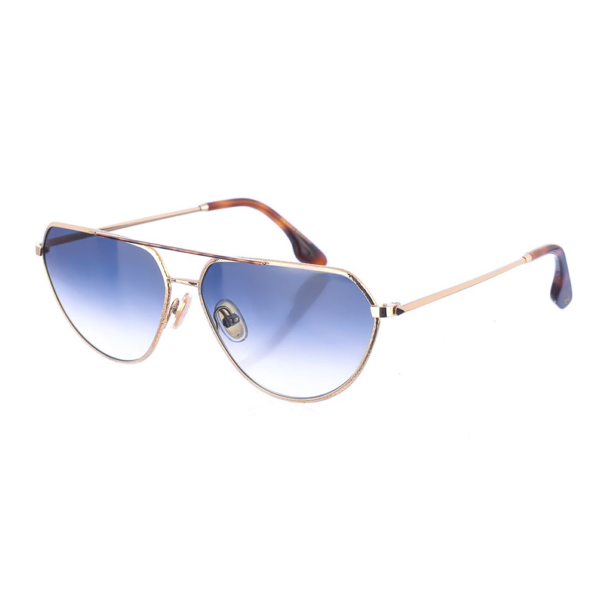 Geometrische Sonnenbrille mit Metallrahmen