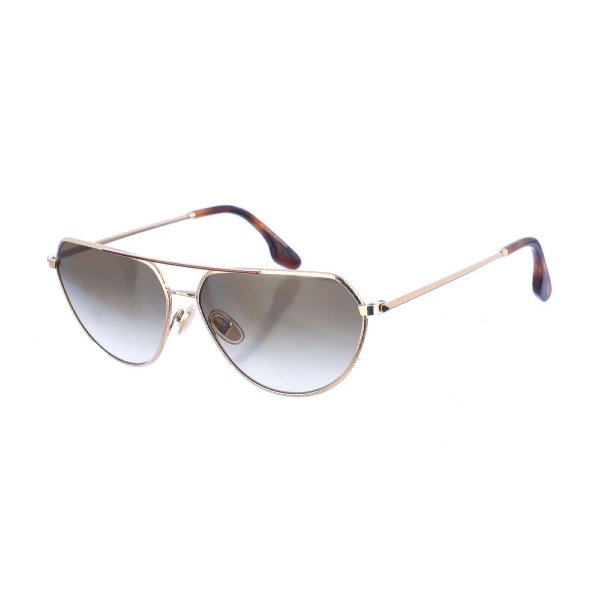 Geometrische Sonnenbrille mit Metallrahmen