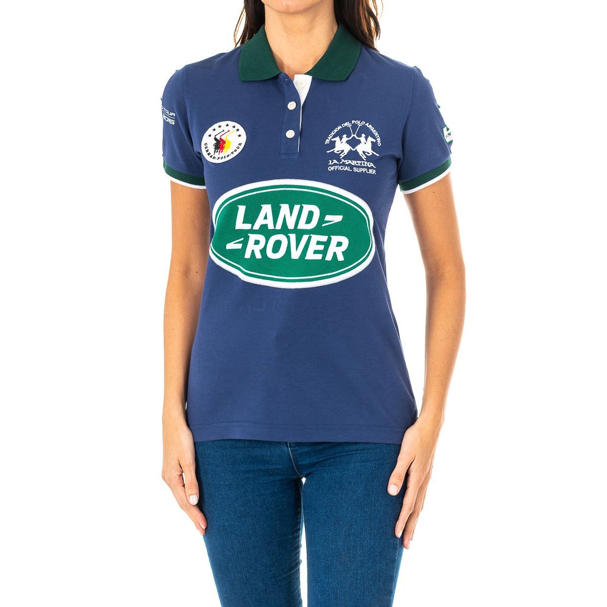 Sportliches Poloshirt mit Logo-Patches