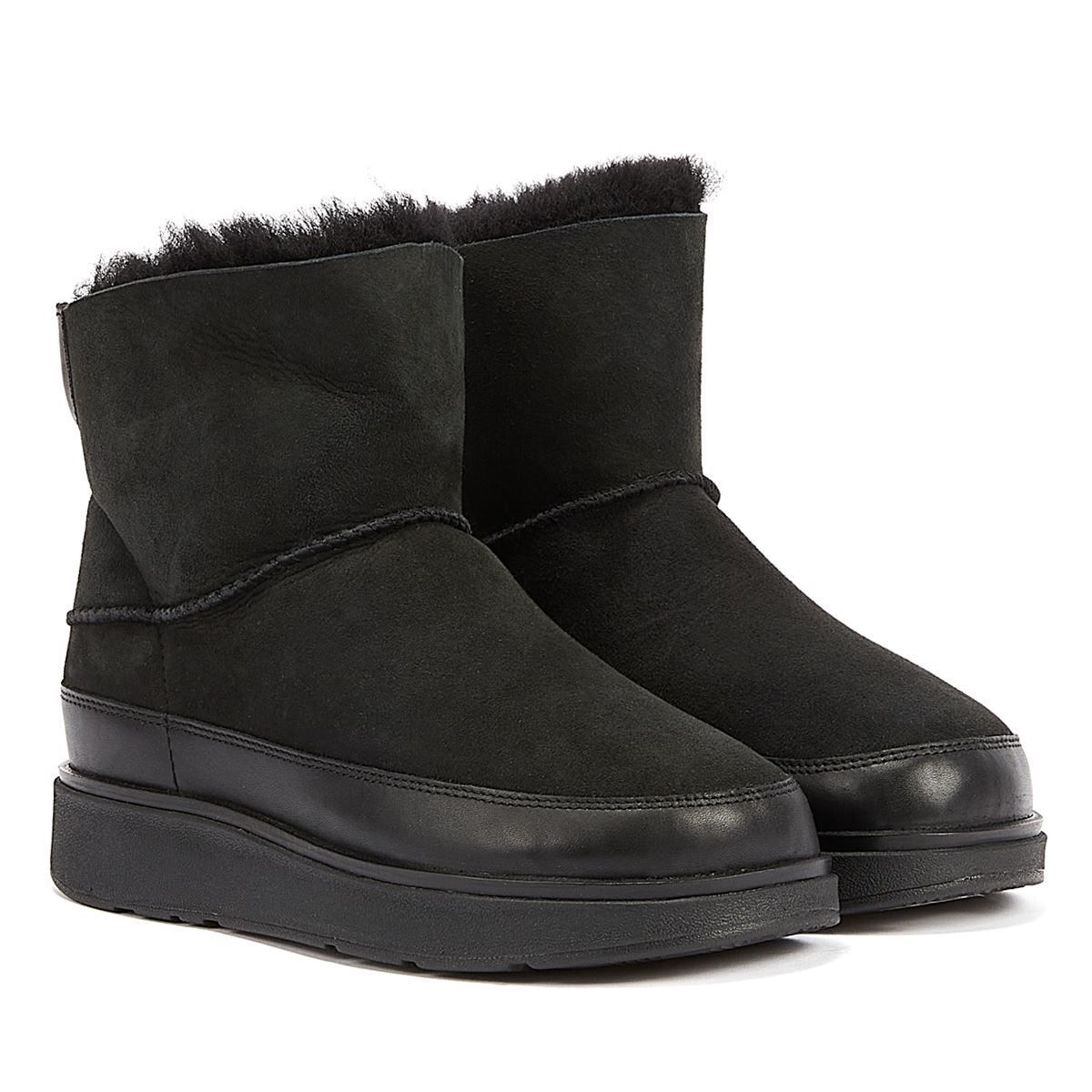 Gemütliche Shearling-Wildleder-Stiefeletten