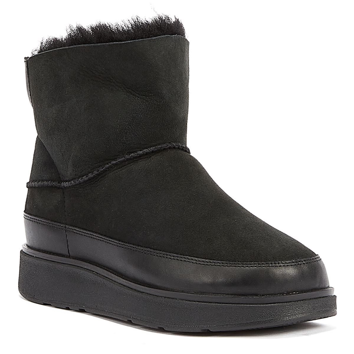 Gemütliche Shearling-Wildleder-Stiefeletten