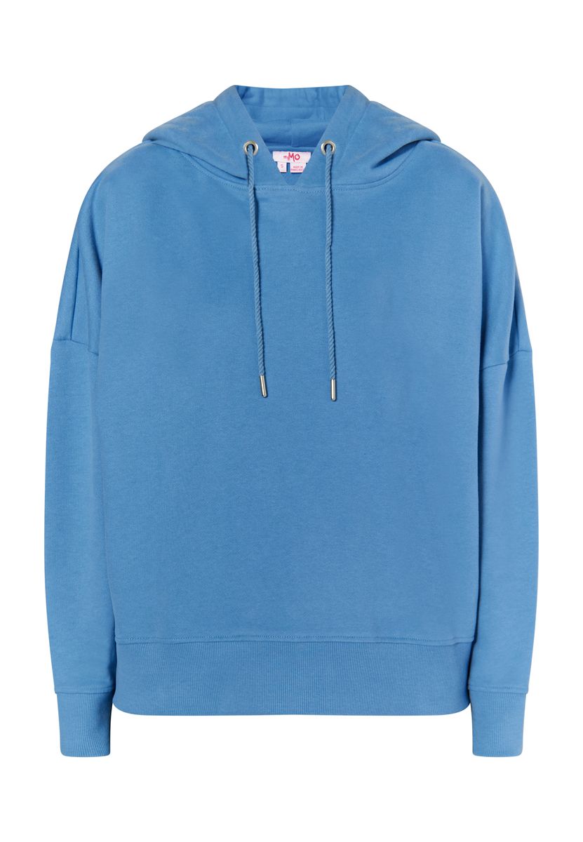 Lockerer Baumwoll-Hoodie mit Kordelzug