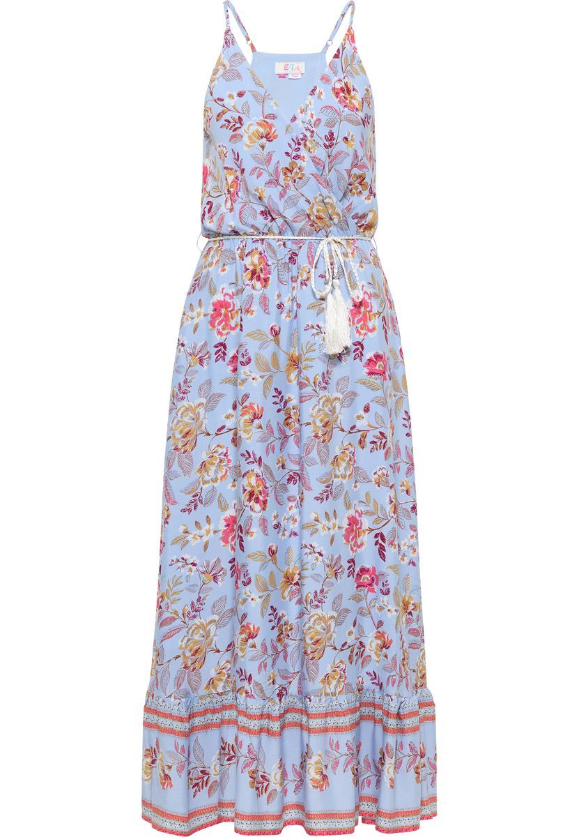 Florales Maxikleid mit Wickeloberteil