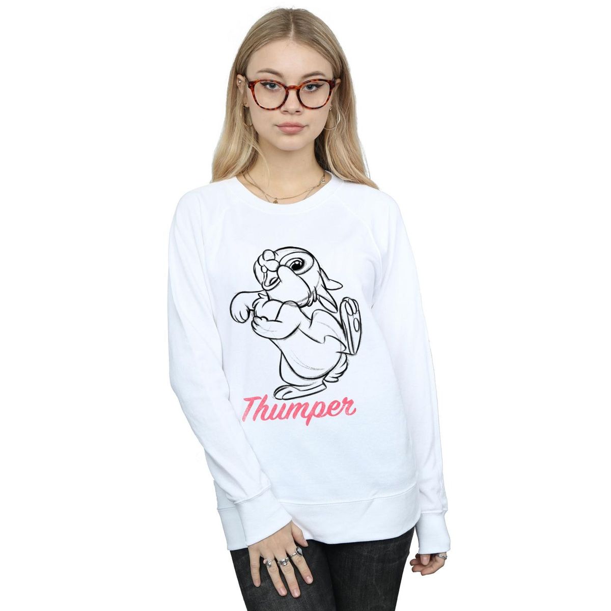 Sweatshirt mit Klopfer-Grafikzeichnung