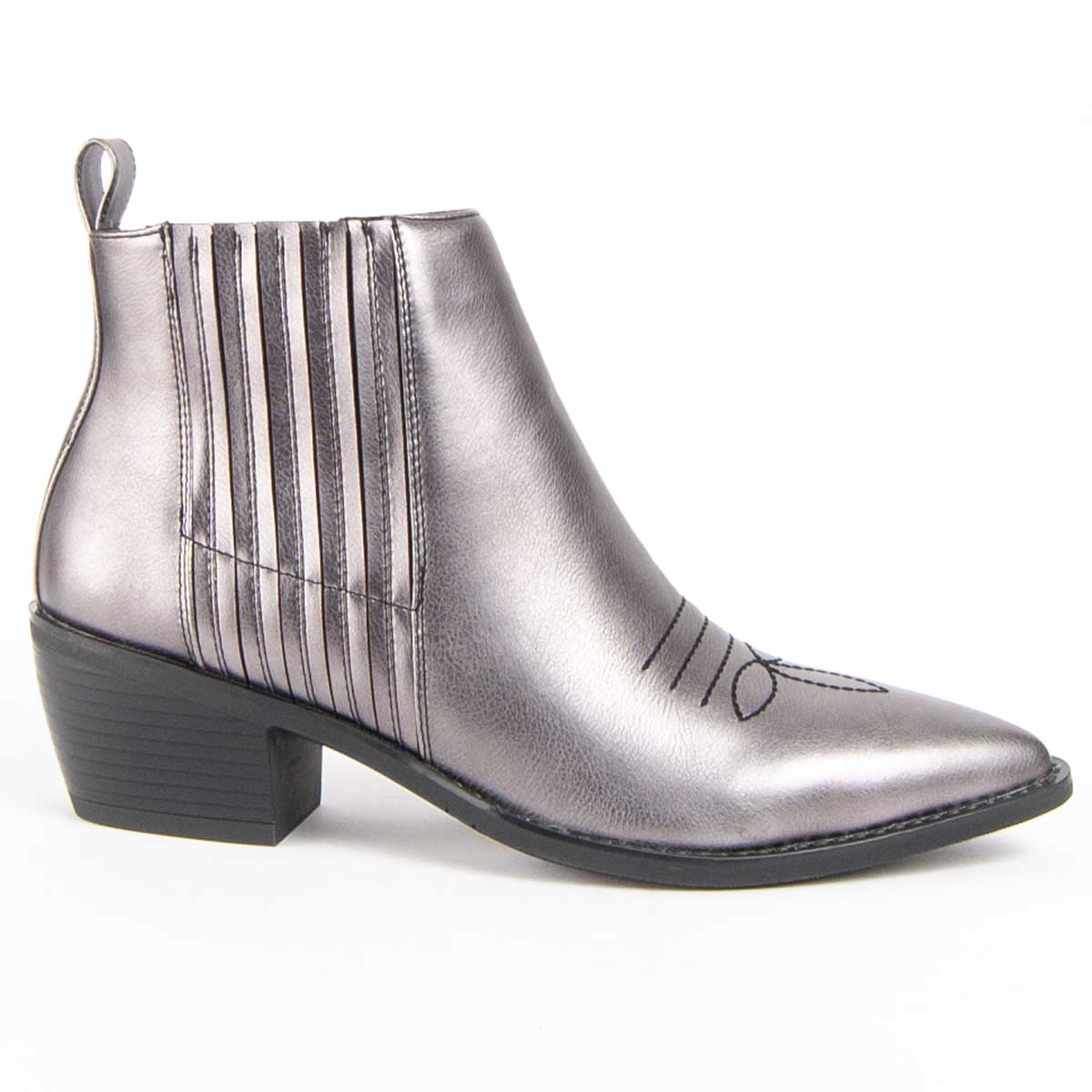Western-Stiefeletten im Metallic-Look