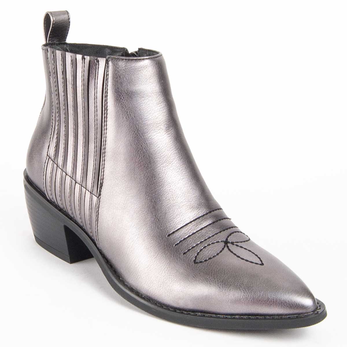 Western-Stiefeletten im Metallic-Look