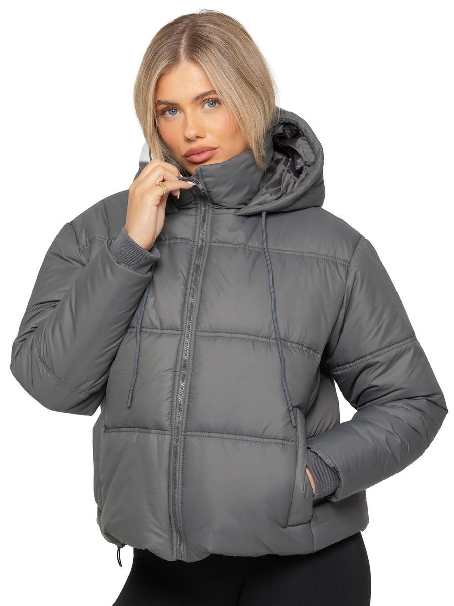 Gesteppte Pufferjacke mit Kapuze
