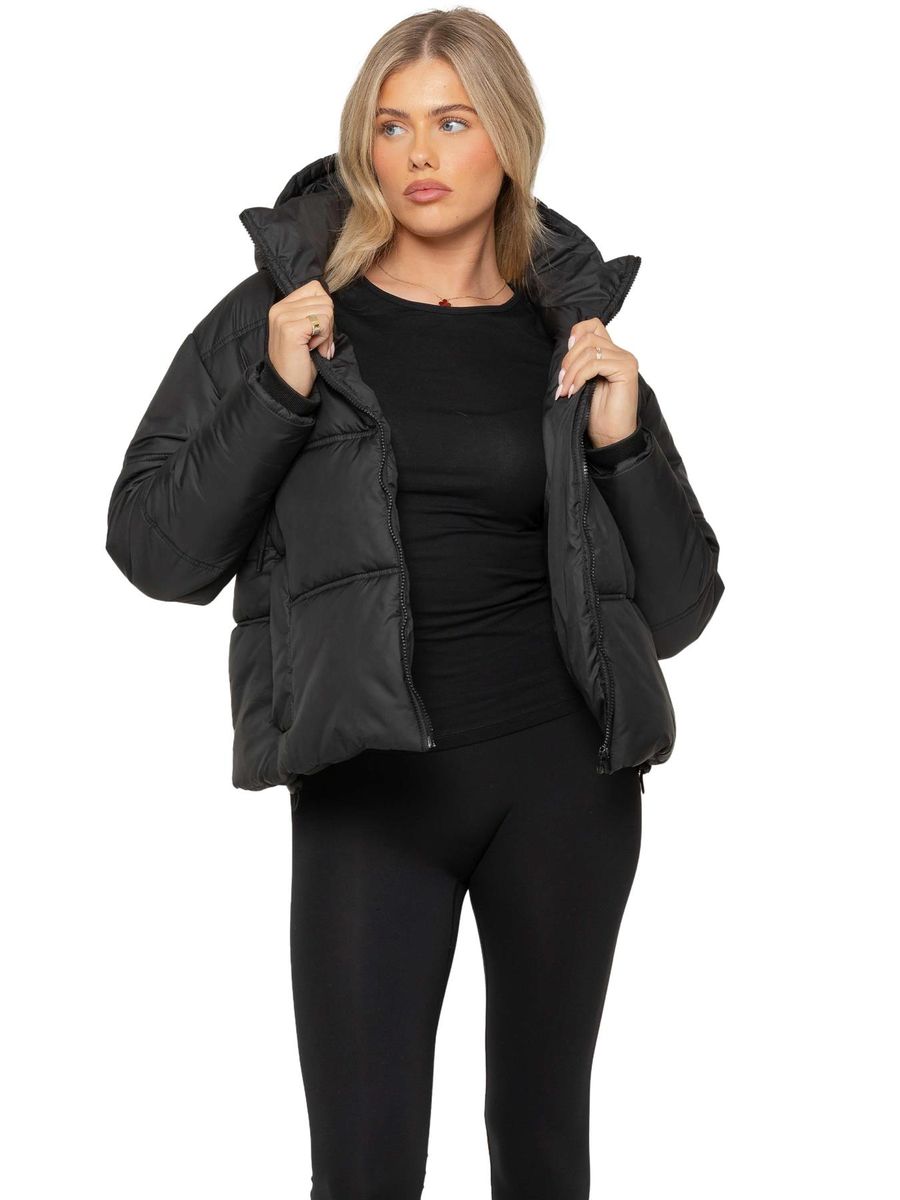 Gesteppte Pufferjacke mit Kapuze