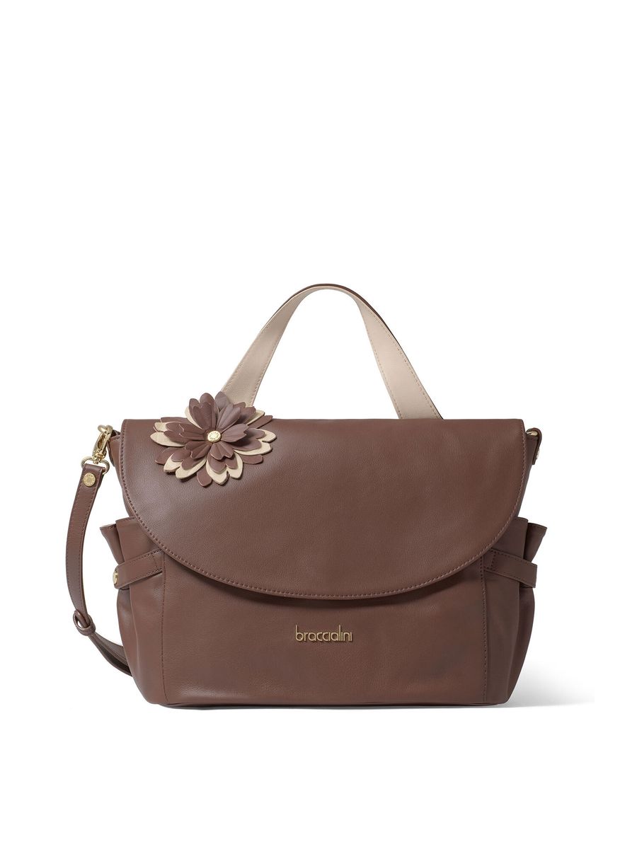 Elegante Handtasche mit Blumen-Detail