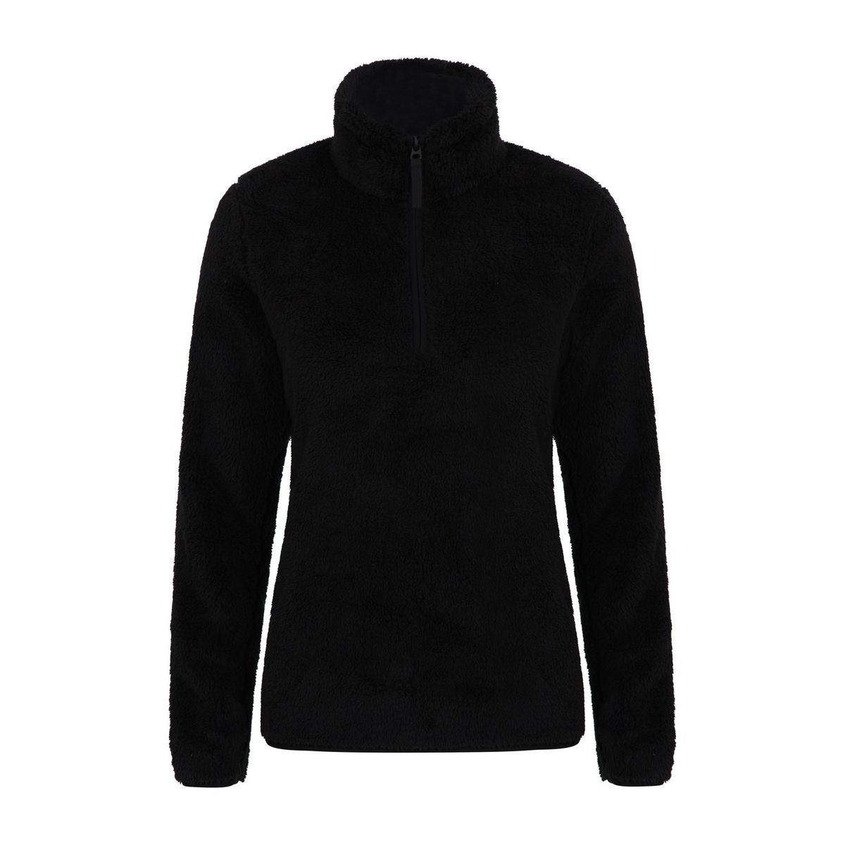 Kuscheliger Teddy-Fleece-Pullover mit Viertelreißverschluss