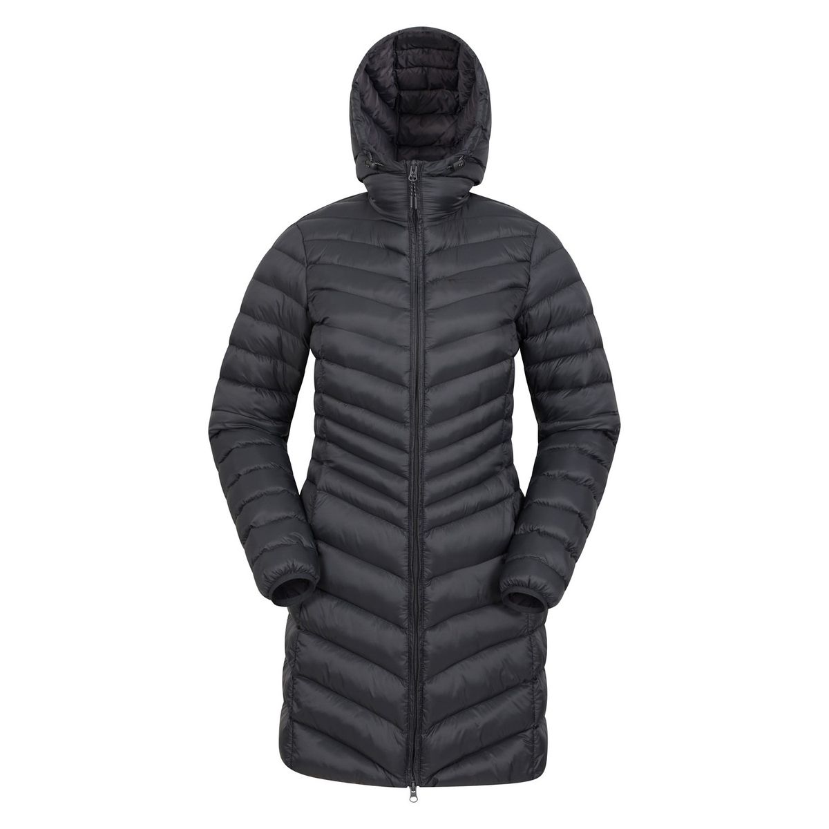 Lange wasserabweisende Steppjacke
