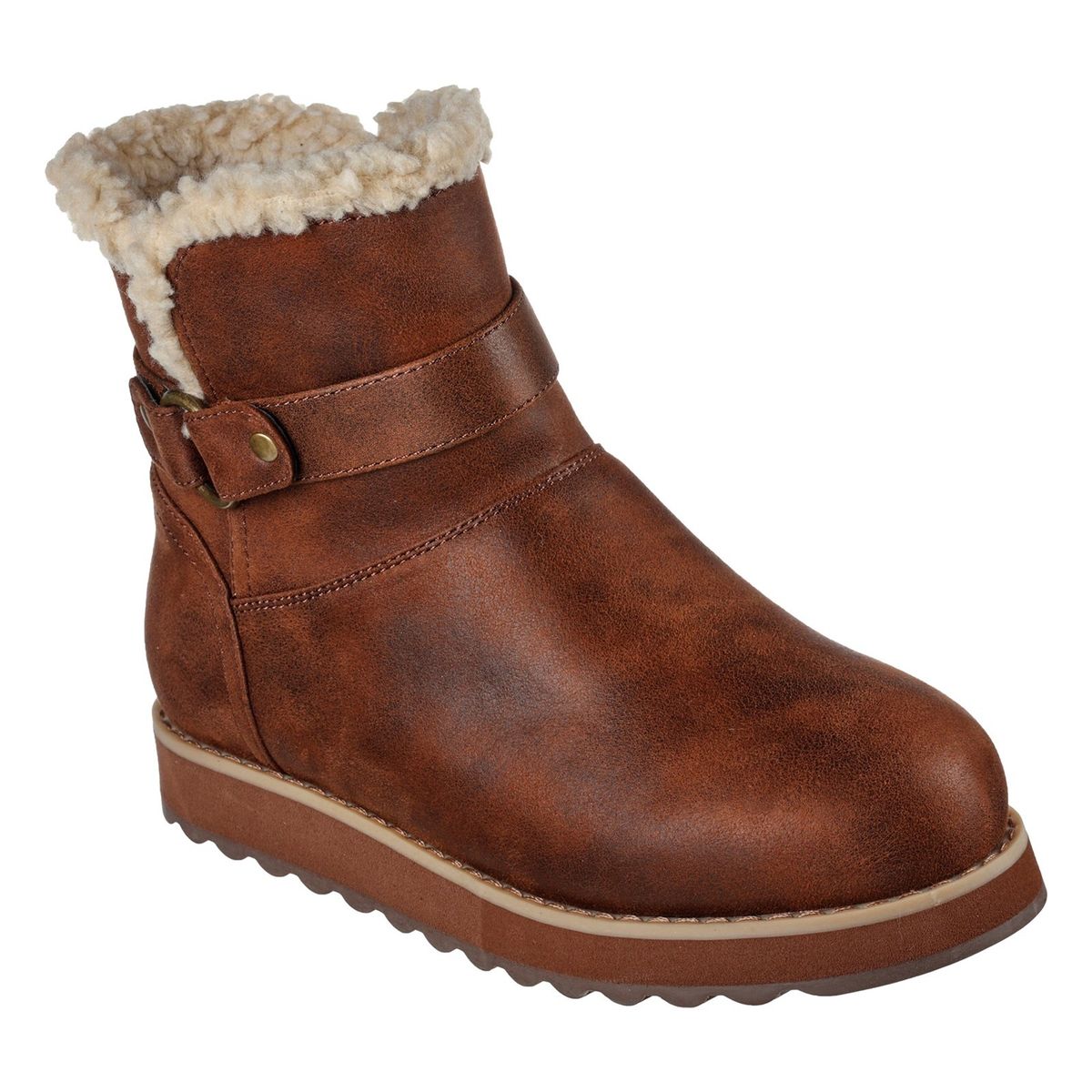 Gemütliche Stiefelette mit Sherpa-Besatz