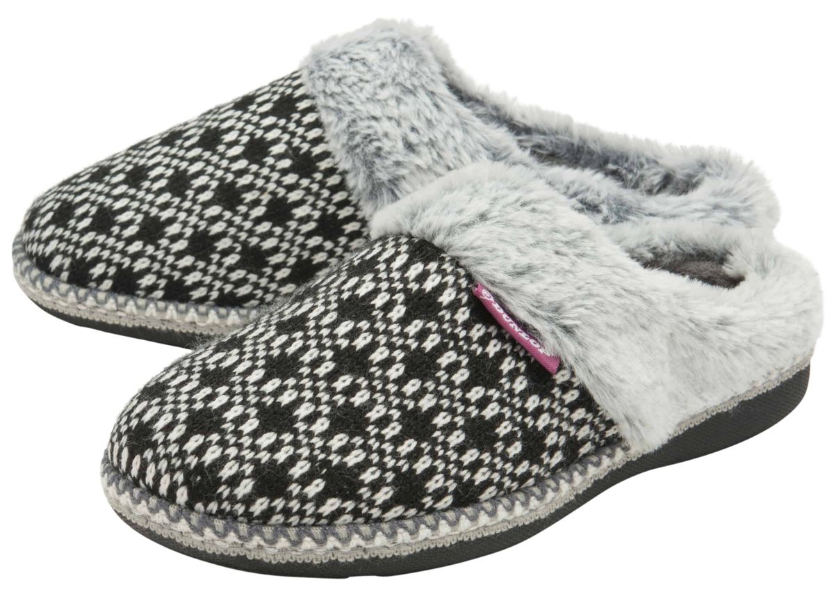 Kuschelige Strick-Mules mit Memory-Foam