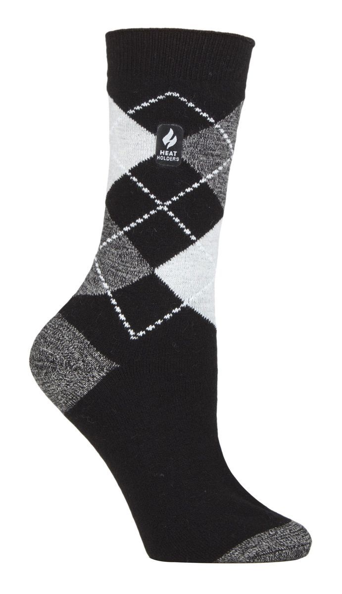 Ultradünne Thermosocken mit Argyle-Muster